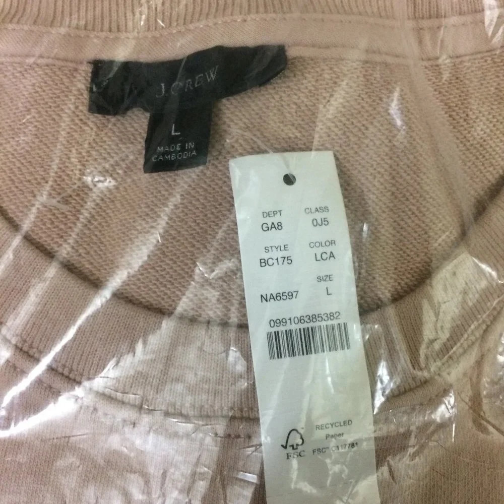 J. CREW University Terry Sweatshirt L
